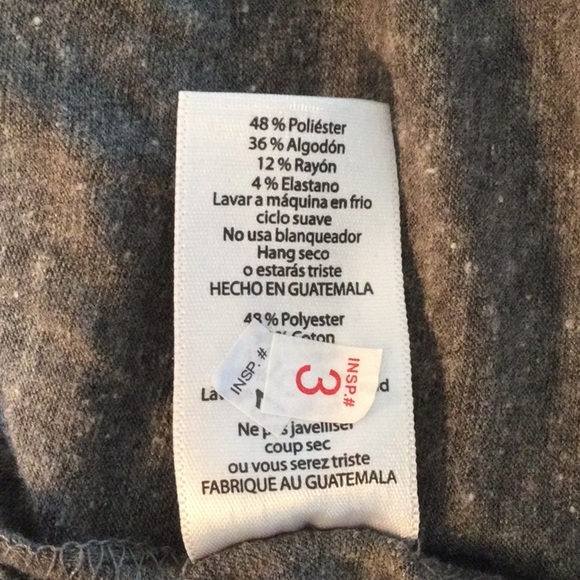 LuLaRoe Irma Heather Gray/Green Short Sleeve Top Sz M - Picture 9 of 10